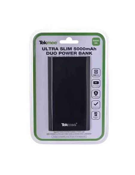 Powerbank Ultra Slim Duo USB 5000mAh de la marque Tekmee