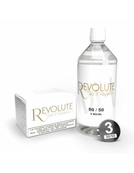 Pack DIY 50/50 1 litre 3mg par le fabricant français Revolute