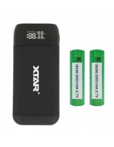 Pack Chargeur PB2S Powerbank + 2 accus VTC6 Xtar et Sony