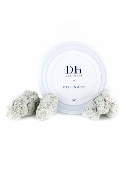 Fleurs CBD cristallisée Deli White de la marque Deli Hemp