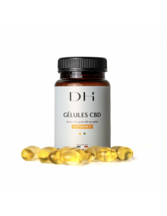 Gélules souples au CBD et vitamine c 50mg de la marque française Deli Hemp