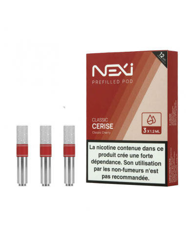Pack de 3 cartouches Classic Cerise pour Pod Nexi One Aspire